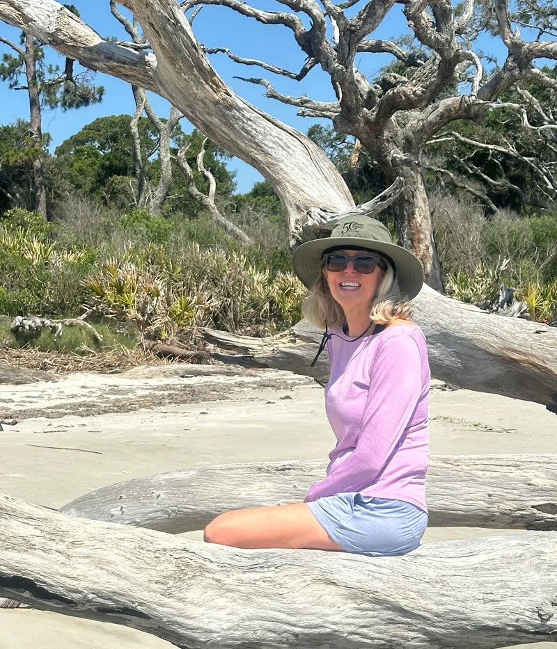 Dr. Amelia Fairfax on the beach in Charleston, South Carolina